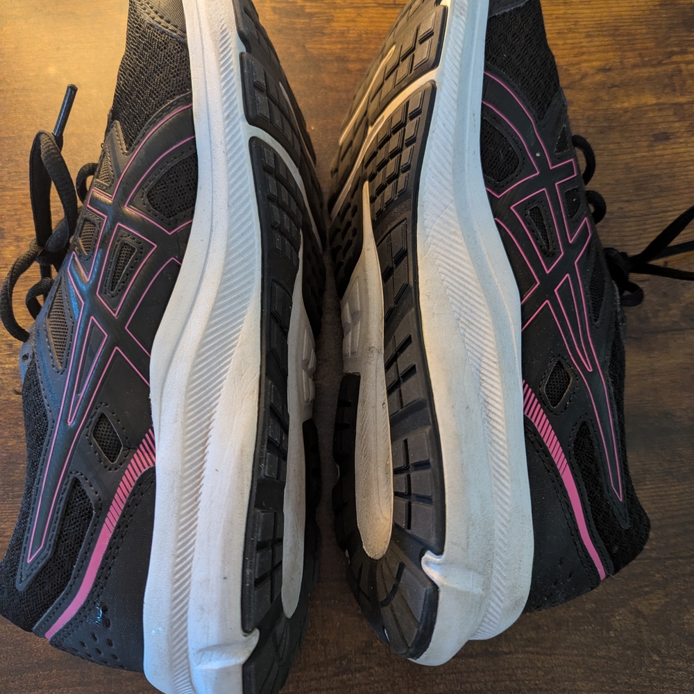 ASICS Women's Black and Pink Athletic Shoes - Picture 4 of 7